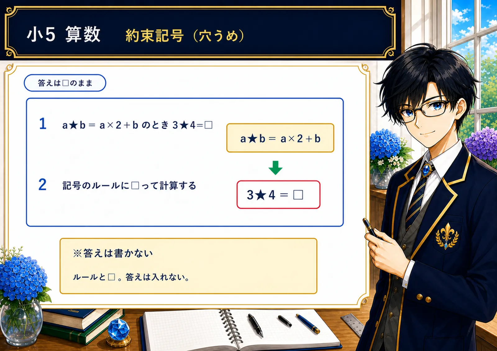 約束記号（穴うめ）