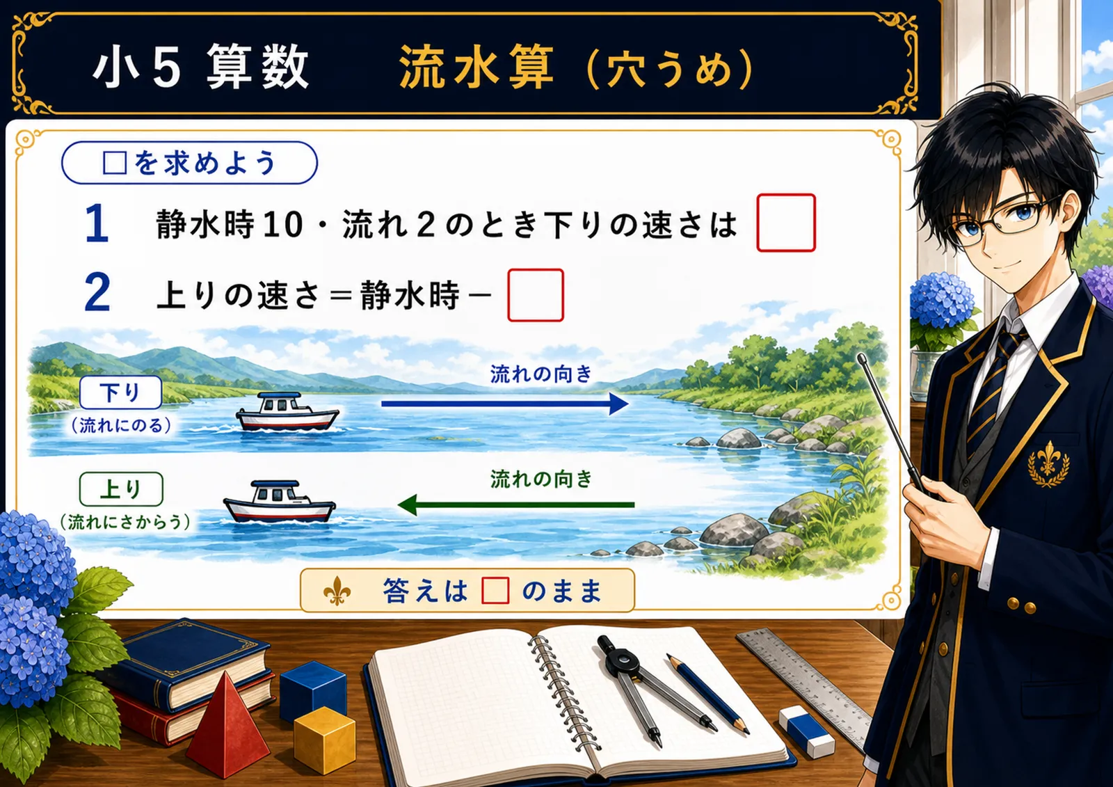 流水算（穴うめ）