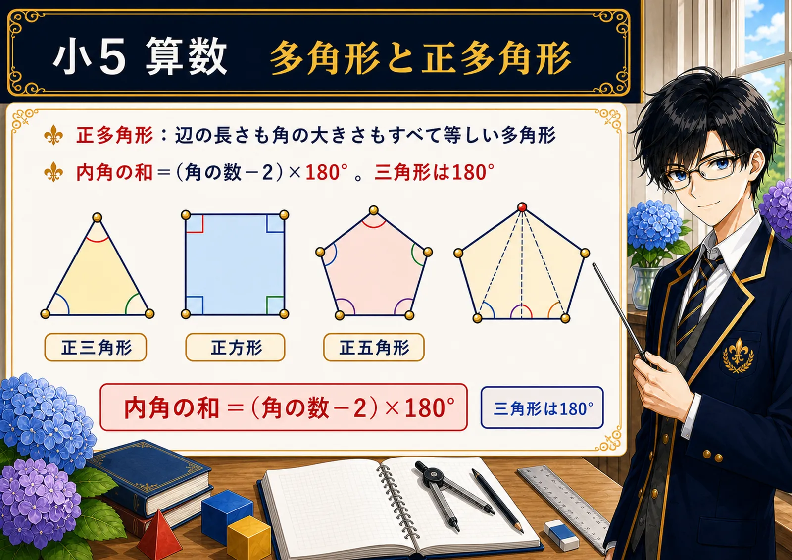 多角形と正多角形の図解