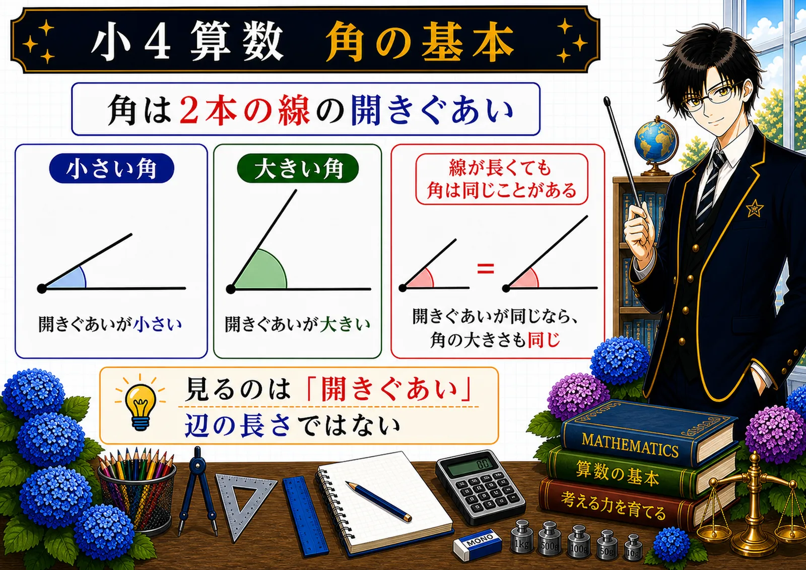 角の基本の図解