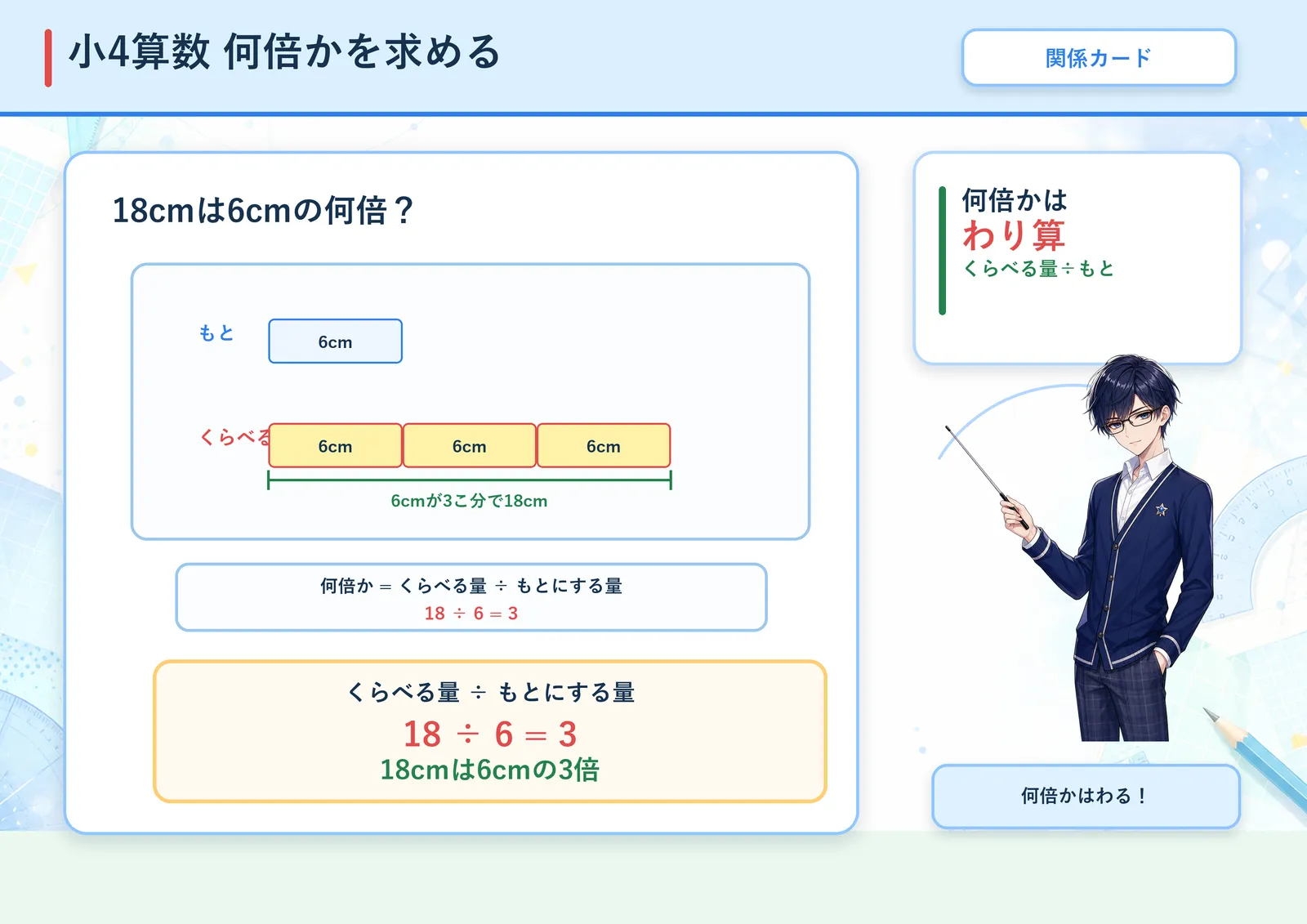 何倍かを求めるの図解