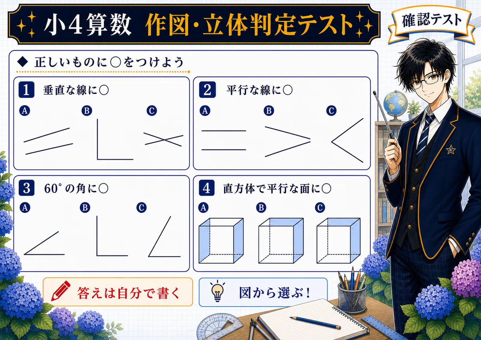 作図・立体判定テスト