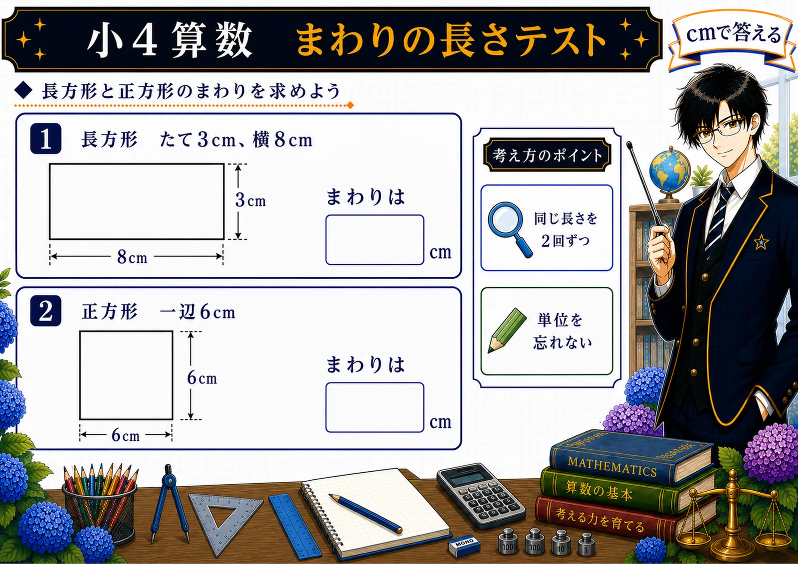 まわりの長さテスト