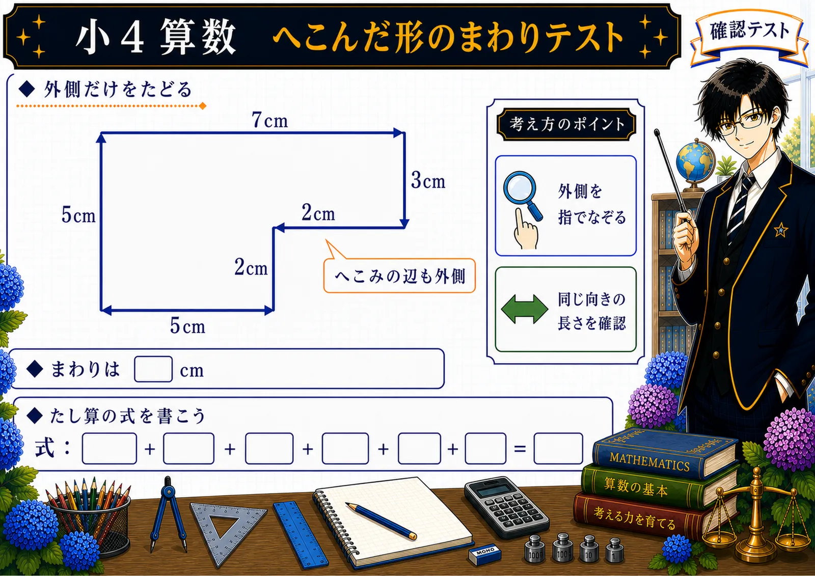 へこんだ形のまわりテスト