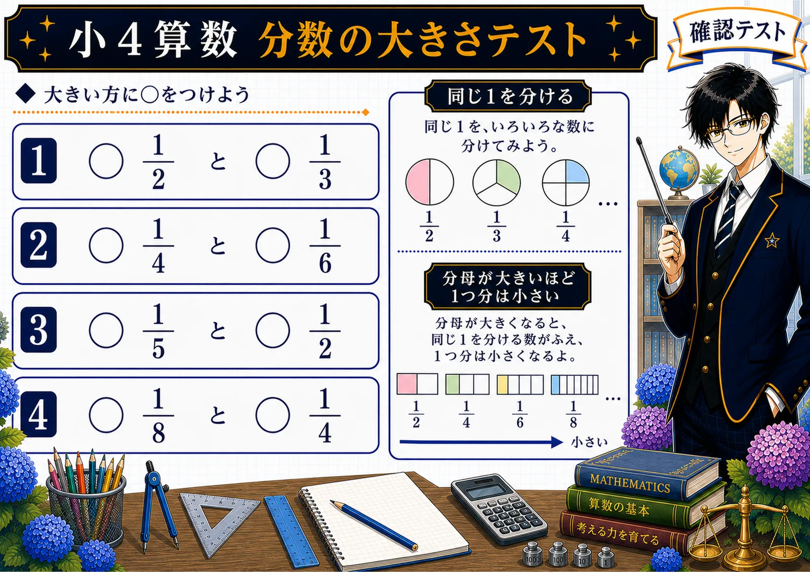 分数の大きさテスト