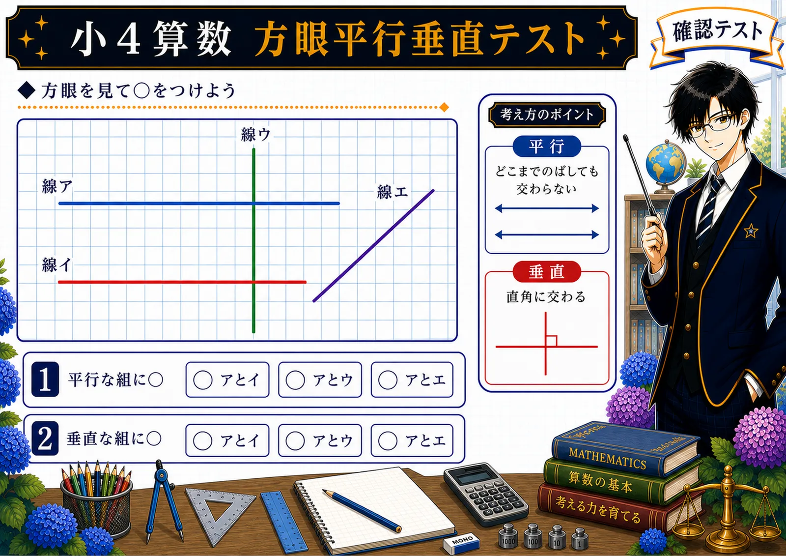 方眼平行垂直テスト