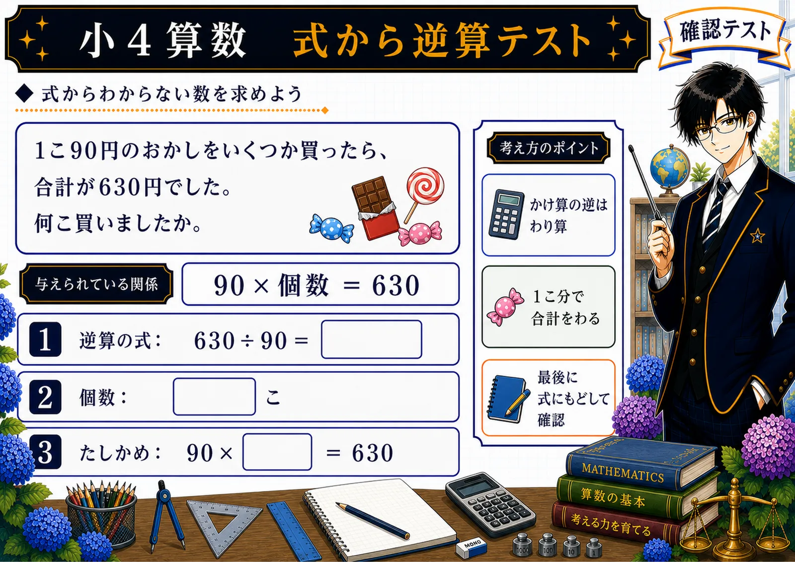 式から逆算テスト
