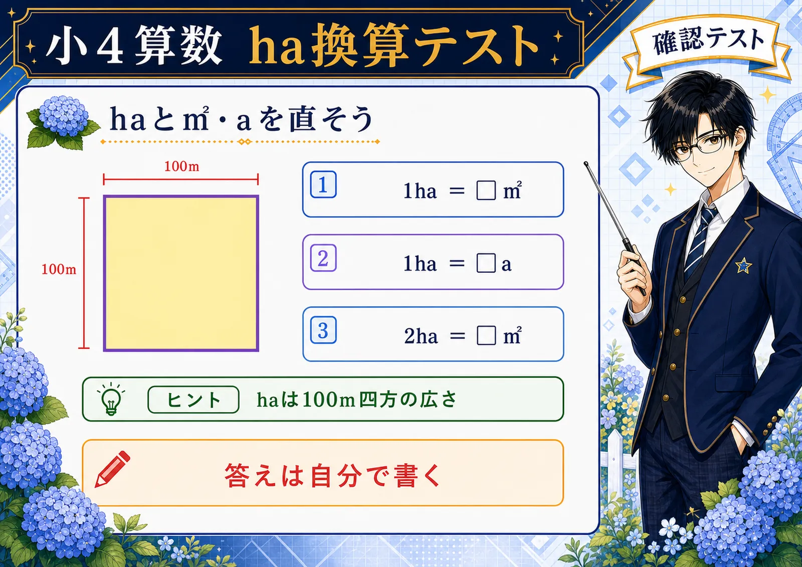 ha換算テスト