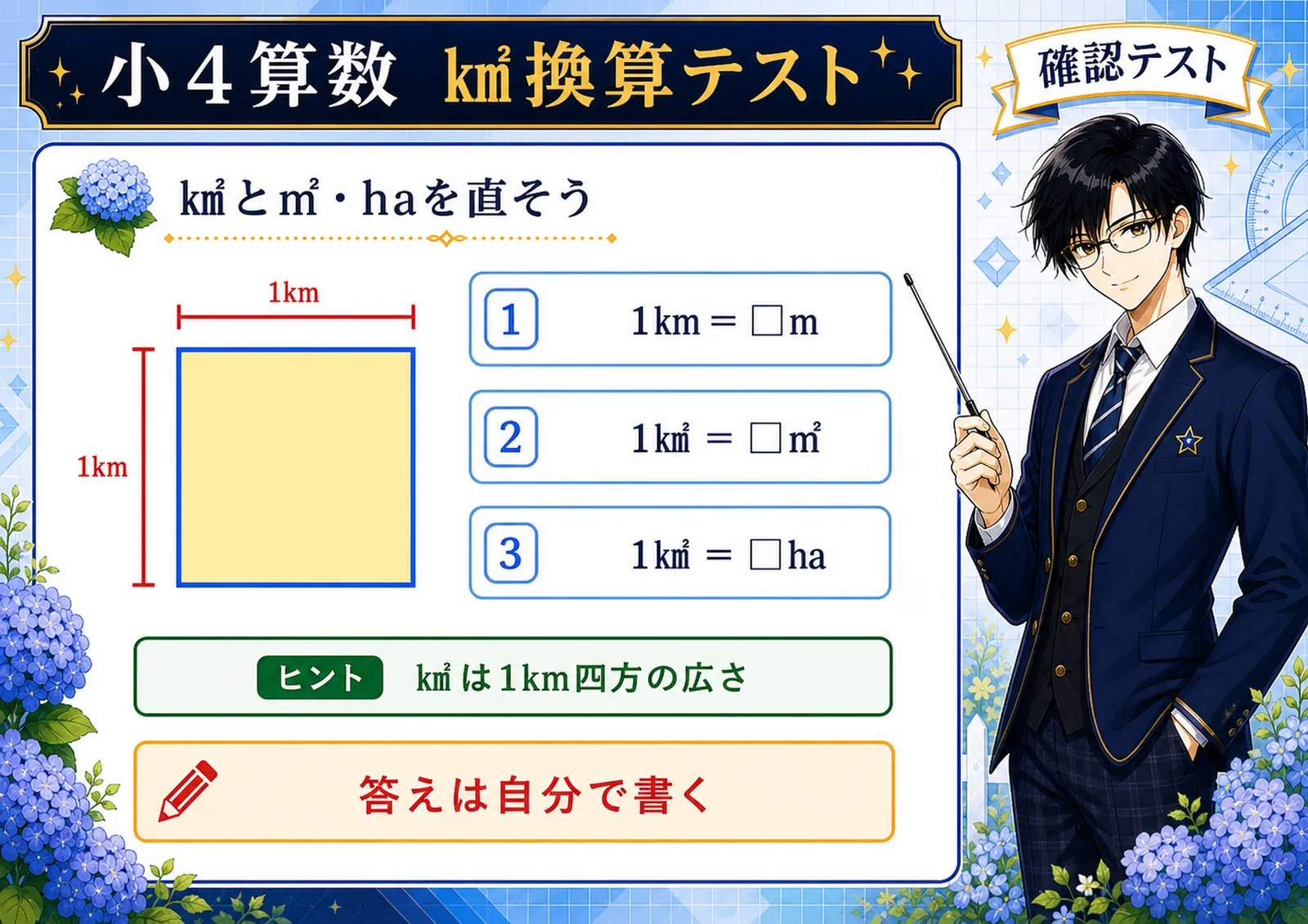 ㎢換算テスト