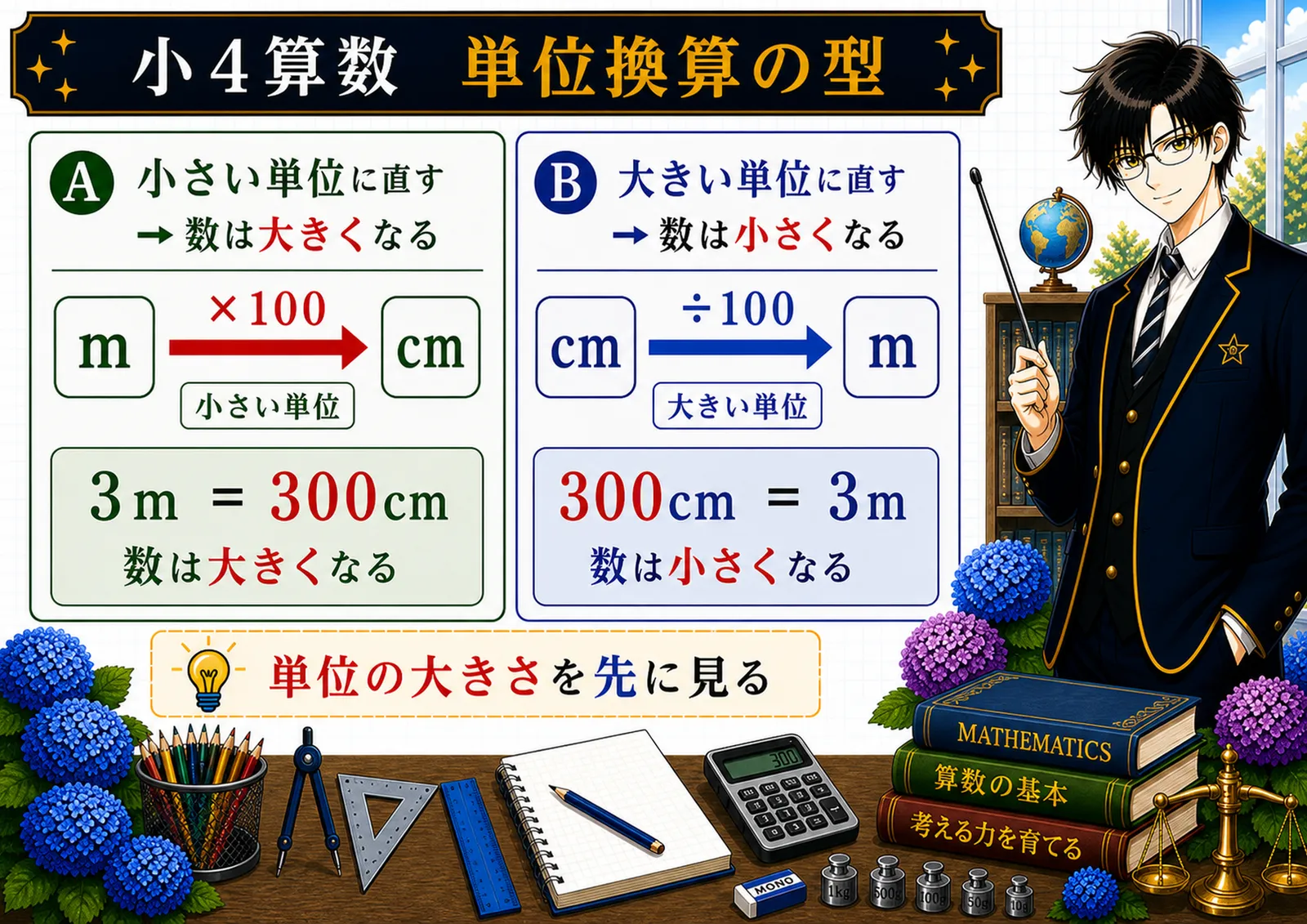 単位換算の型の図解
