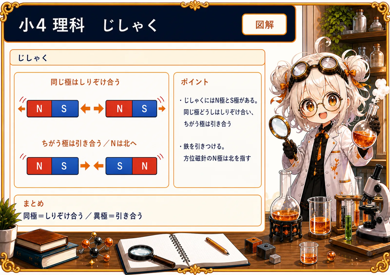 じしゃくの図解