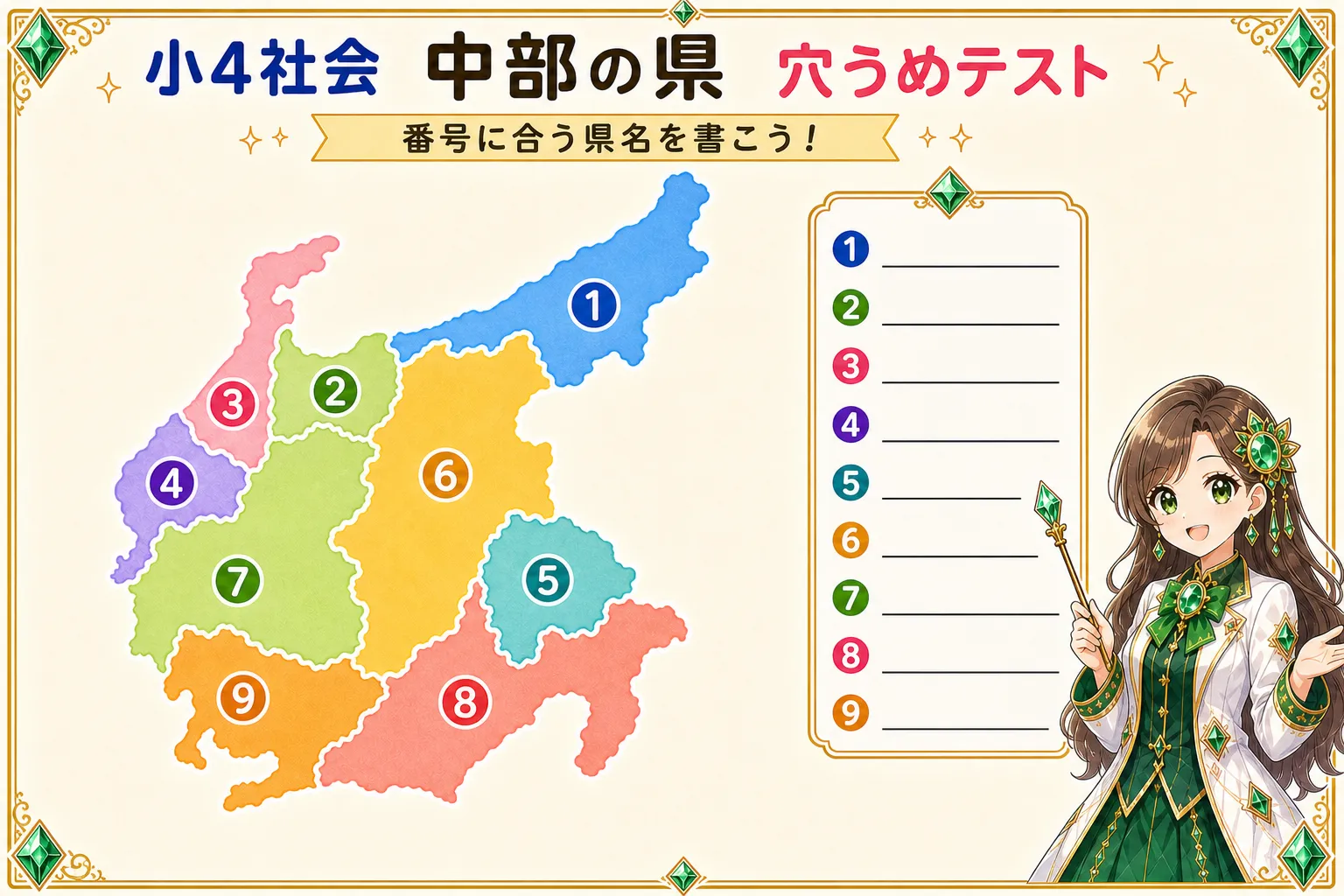 中部の県（穴うめ）