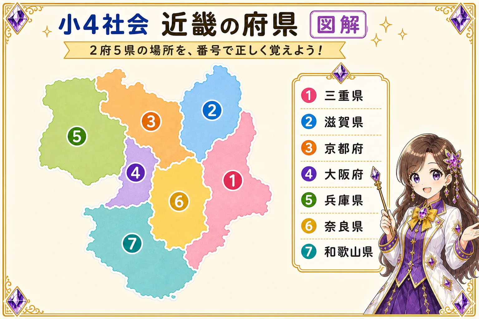 近畿の府県の図解