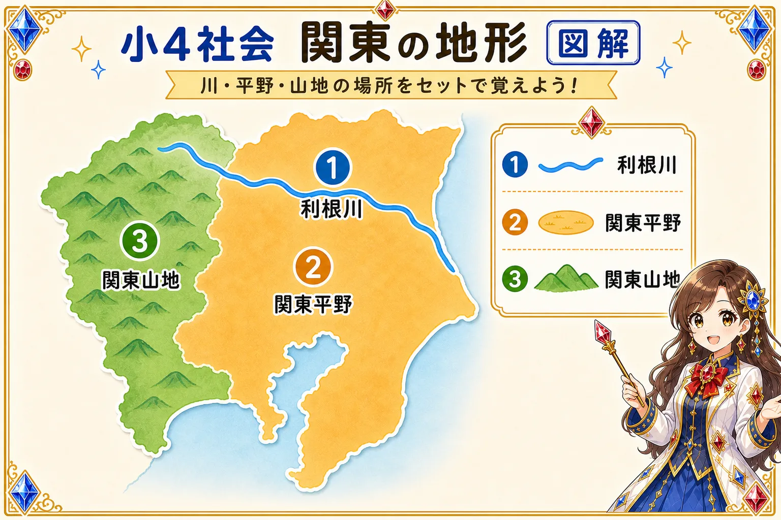関東の地形の図解